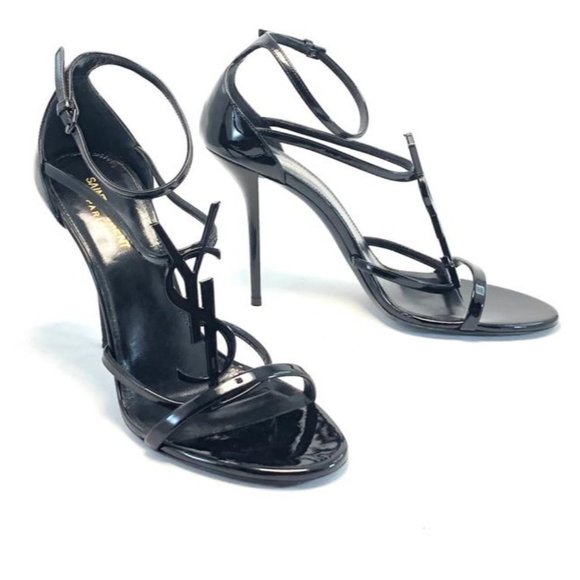 SAINT LAURENT Cassandre Leather Sandals Size Eu:41.5 - Picture 3 of 11